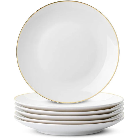 White Porcelain Dinner Plates, Set of 12, 10.5", White Dishes, Porcelain Dinner Plates, Plate Set for 12, Porcelain Plates