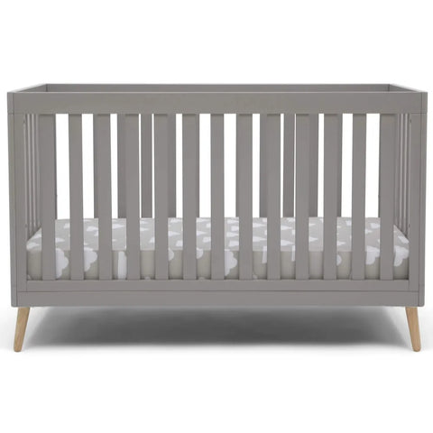 2023 New  Children Essex 4-in-1 Convertible Baby Crib, Bianca White with Natural Legs