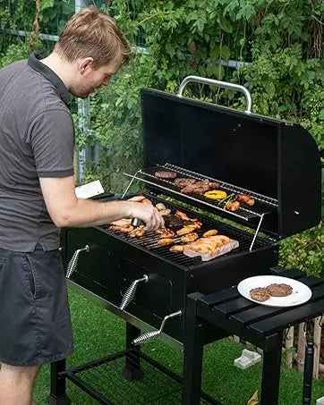 Extra Large Charcoal BBQ Grills with 794 SQ.IN. Cooking Area, Outdoor Barbecue Grill with Dual-Zone Individual Charcoal Tray.