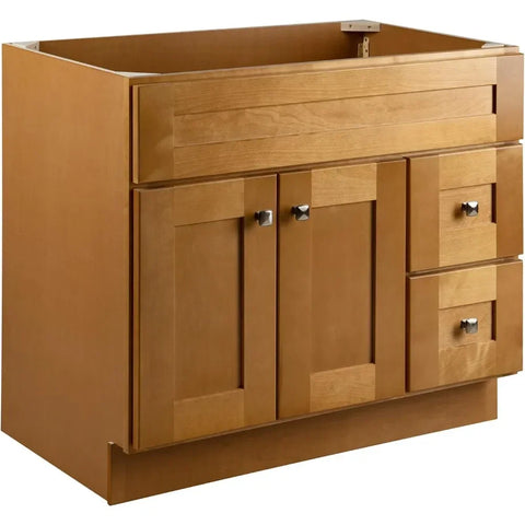 Base Bathroom Vanity Cabinet, Modern Birch Dimensions: 36 inches W x 21.73 inches D x 31.5 inches H