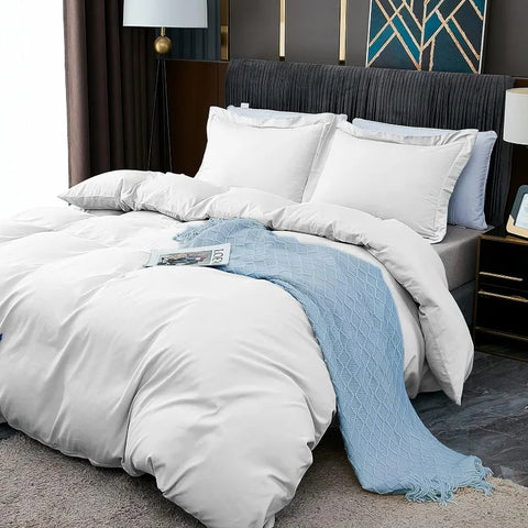 California King Duvet Covers - Ultra Soft and Breathable Bedding Comforter Sets Washed Microfiber 3 Pieces