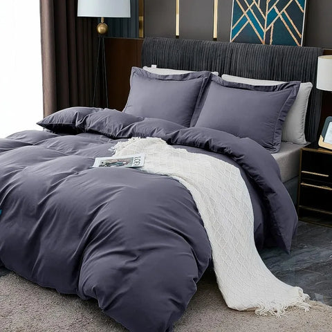 California King Duvet Covers - Ultra Soft and Breathable Bedding Comforter Sets Washed Microfiber 3 Pieces