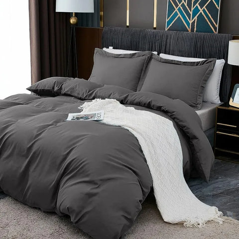 California King Duvet Covers - Ultra Soft and Breathable Bedding Comforter Sets Washed Microfiber 3 Pieces