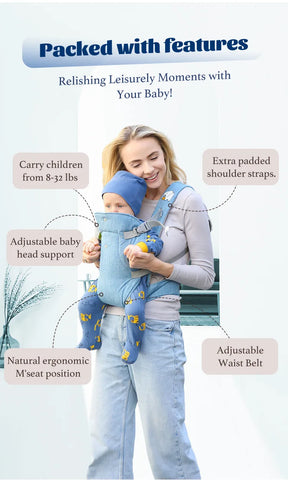 All Seasons NewbornFront Facing Kangaroo Wrap  Advanced 4-In-1 Baby Carrier Strap Sling Infant Hipseat Waist Belt Babies Gear