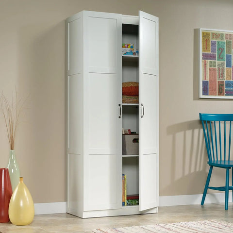 Sauder Select Storage Pantry cabinets, L: 29.69" x W: 16.34" x H: 70.10", White finish