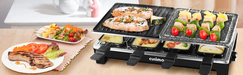 Table Grill, CUSIMAX Indoor Grill Electric Grill, Portable Korean BBQ Grill with 2 in 1 Reversible Non-stick Plate & Na