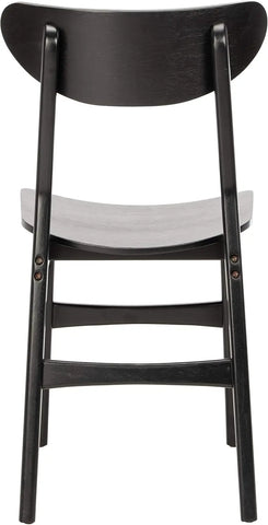 Home Lucca Retro Black Dining Chair, Wood, Set of 2