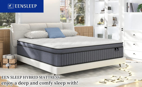 California King Mattress - Upgrade Strengthen - 12 Inch Firm Hybrid Cal King Mattress in a Box, Mattress King Size With Memory