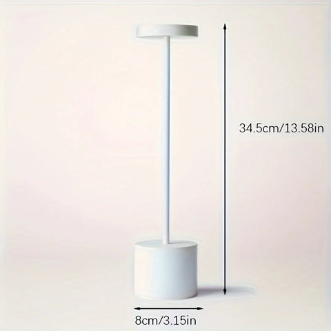 Luxury Led Desk Lamp With  Control - Usb Rechargeable, 3-Color Dimmable Lighting, Metal Finish For Romantic Ambiance In Bedroom