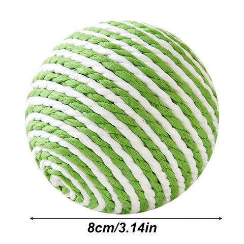 Cat Scratcher Sisal Multipurpose Sisal Cat Scratching Ball With Bell Wear-Resistant Funny Cat Scratching Board Cat Ball Toy