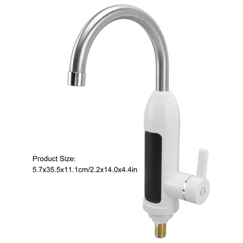 3000W Instant Water Heater Faucet IPX4 ABS Tankless Stainless Steel Kitchen Heating Tap for Home