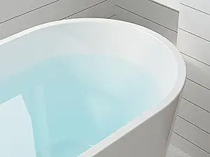 47" Bali Acrylic Freestanding Bathtub, Graceful Shape, cUPC, Toe-Tap Drain, Linear Overflow