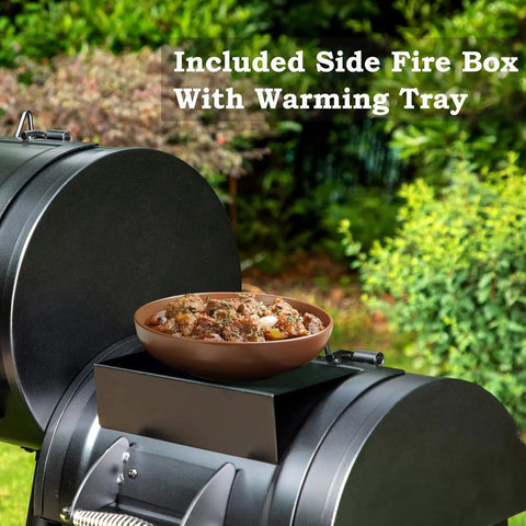 Heavy-Duty Charcoal Smoker Grills Extra Large Outdoor BBQ Gill with Offset Smoker, 941 SQ.IN. Cooking Area with Warming