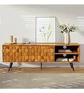 Bme Georgina Solid Wood Coffee Tables for Living Room,Coffee Table Mid Century Modern with 2 Symmetrical Storage Drawers &amp