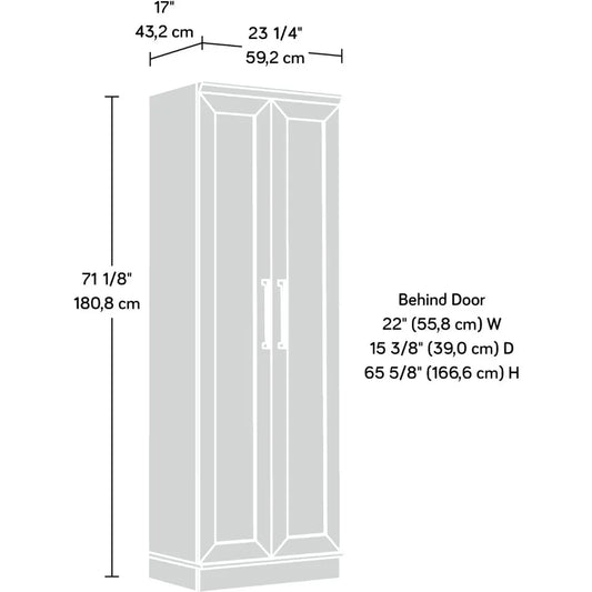 Kitchen Pantry Cabinet, with Four Adjustable Shelves,  Freestanding Storage Cabinets Organizer, Kitchen Cabinet