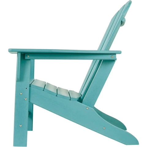 Signature Design by Ashley Sundown Treasure Outdoor Patio HDPE Weather Resistant Adirondack Chair, Blue