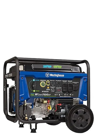 12500 Watt Dual Fuel Home Backup Portable Generator, Remote Electric Start, Transfer Switch Ready, Gas and Propane