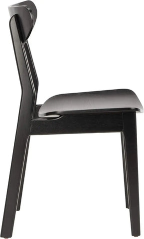 Home Lucca Retro Black Dining Chair, Wood, Set of 2