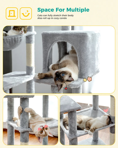 Domestic Delivery Multi-Level Cat Tree Tower Climb Furniture Scratching Post for Indoor House Pet Supplies Kitten Toy Cozy Condo