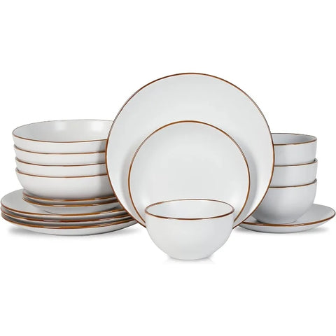 Brasa 16-Piece Dinnerware Set Stoneware, Blue