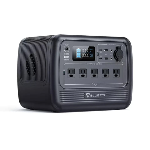 【US Plug】BLUETTI PS72 700W Portable Solar Generator, 716Wh LiFePO4 Power Station, For Home Use, Off-Grid Living, Camping