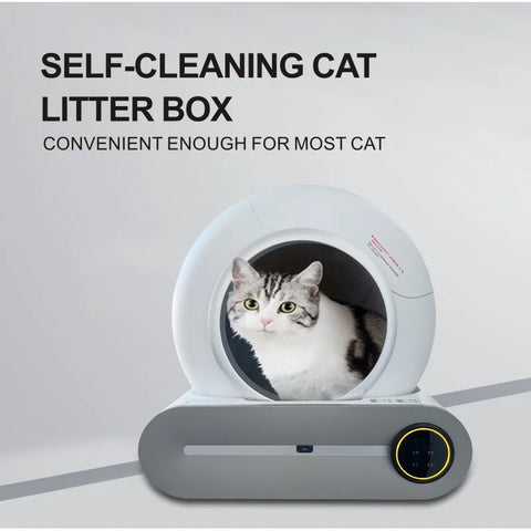 Smart cat litter box self-cleaning