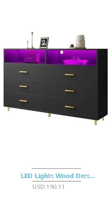 Vanity Desk with LED Mirror Modern Corner Makeup Table with 8 Drawers & Storage Shelves