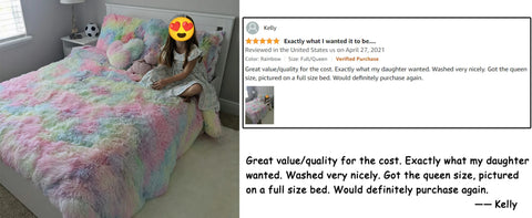 5 PCS Shaggy Duvet Cover Bedding Set - Fluffy Comforter Cover Long Faux Fur Luxury Ultra Soft Cozy