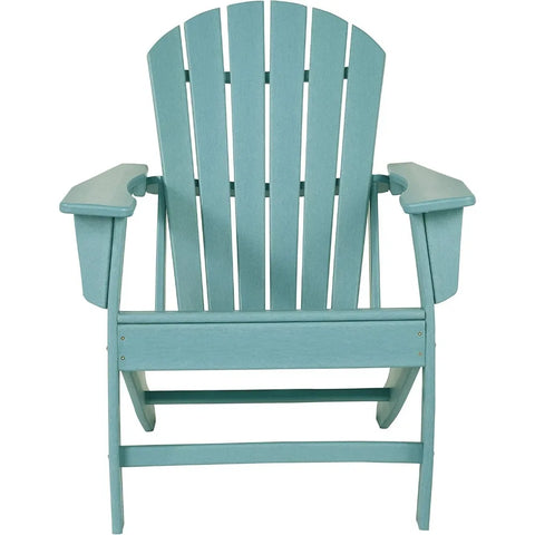 Signature Design by Ashley Sundown Treasure Outdoor Patio HDPE Weather Resistant Adirondack Chair, Blue