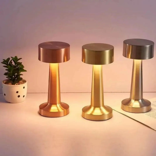 New Night Light USB Rechargeable LED Lamp Retro Metal  Lamp Bedside Table Decorations Living Dining Room Desk Bedroom Decor