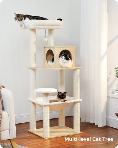 Multi-Level Cat Tree Tower with Condo Scratching Post for Cat Furniture House Cat Scratcher Cat Supplies Cat Toy