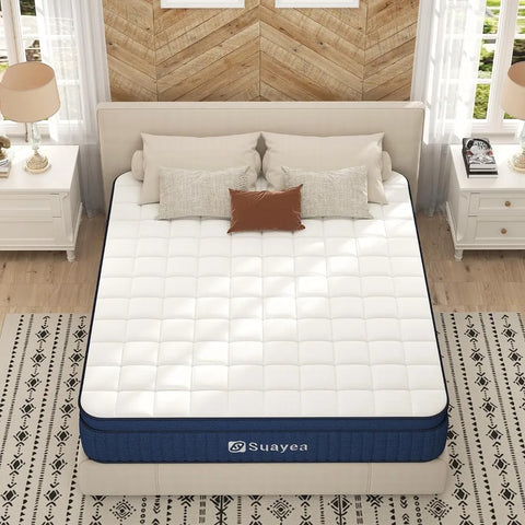 California King Mattress 12 Inch, Cal King Mattress in a Box, Hybrid Mattress, Ultimate Motion Isolation with Memory