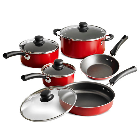 Tramontina 9-Piece Non-stick Cookware Set, Red 2023 NOW.