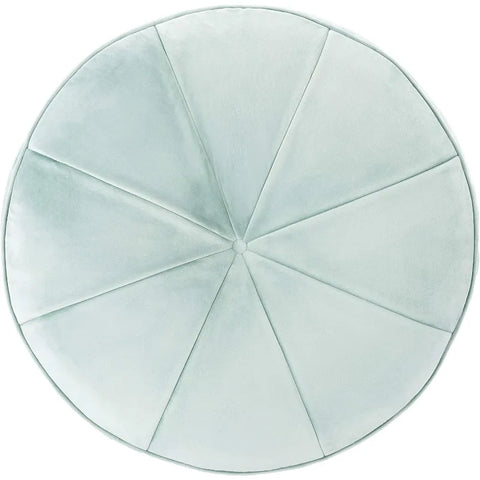 Home Amais Mint Green Velvet Round Ottoman