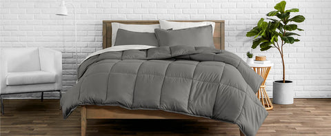 Bedding Set Ultra-Soft 1800 Premium, Goose Down Alternative, Bare Home Bed-in-A-Bag 7 Piece Comforter, Bed Cover