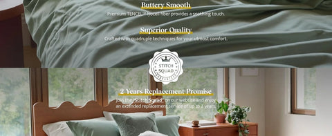 Cotton Tencel Duvet Cover Set - Luxe Duvet Cover Soft, Textured Bedding Set Eucalyptus Lyocell, Perfect for House Warming Gift