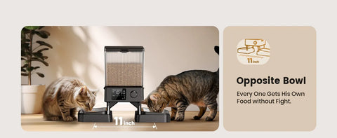 Automatic Cat Feeder for 2 Cats, 20 Cups/5L Automatic Cat Food Dispenser for Small Pets Indoor, Timed Cat Feeder for Dry Food