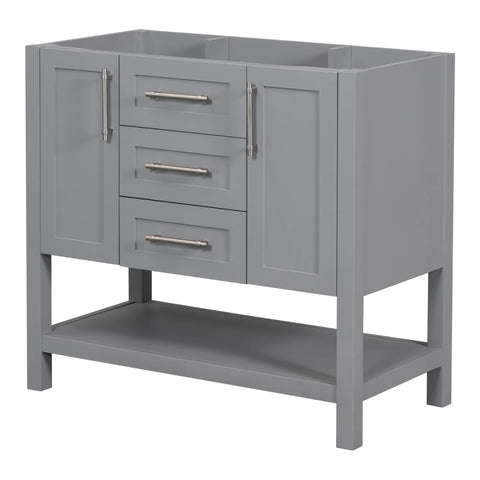 [Cabinet Only] 36-Inch Grey Bathroom Vanity(Sink not included)