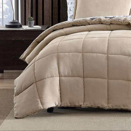 Eddie Bauer - Queen Comforter Set, Reversible Sherpa Bedding with Matching Shams, Cozy & Warm Home Decor (Queen)