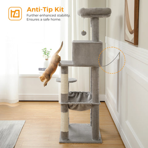 Multi-Level Cat Tree Tower with Condo Scratching Post for Cat Furniture House Cat Scratcher Cat Supplies Cat Toy