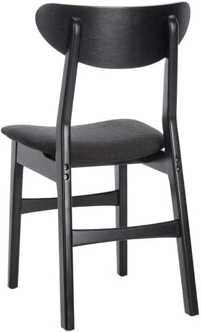 Home Lucca Retro Black Dining Chair, Wood, Set of 2