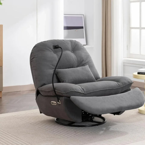 Electric recliner chair with 360 ° rotating lifting voice wake-up function, USB charging port, Bluetooth music function chair