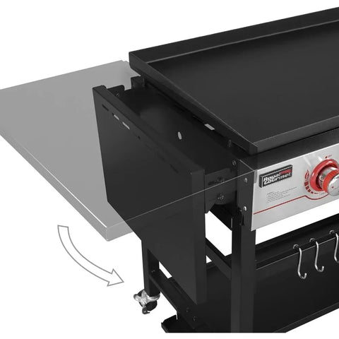 GB4000 36-inch 4-Burner Flat Top Propane Gas Grill Griddle, for BBQ, Camping, Red