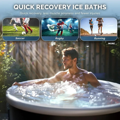 Ice Bath Tub for Athletes,Multiple Layered Portable Ice Bath Tub for Recovery and Cold Water Therapy, Cold Plunge Tub for Outdoo