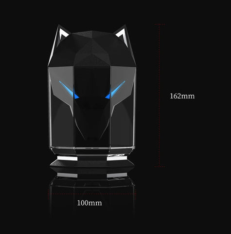 New Portable and Color-Changing LED Light Wolf Air Humidifier for Ultimate Relaxation! High-Efficiency 600ML USB Diffuser with E