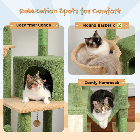 Domestic Delivery Multi-Level Cat Tree Tower Climb Furniture Scratching Post for Indoor House Pet Supplies Kitten Toy Cozy Condo