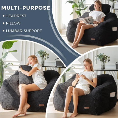 Bean Bag Sofas Using high-quality materials Soft and skin friendly 41.5"D x 47.5"W x 31.5"H Satisfy various postures Sofas