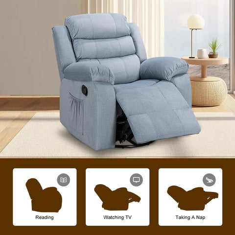 Recliner Chairs, Adults Manual Reclining Sofa Chair Oversized Recliner Chair for Living Room Comfy, Recliner Chair