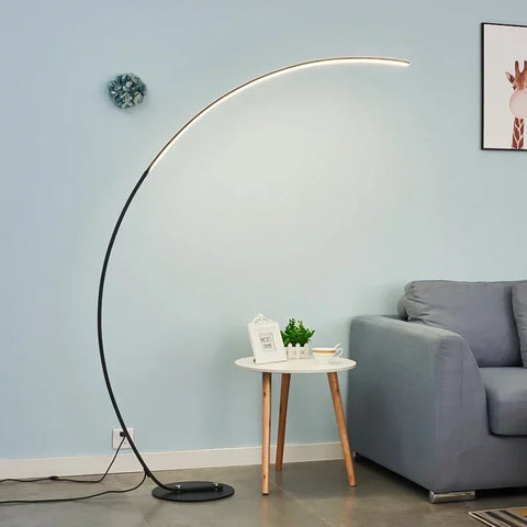 Modern LED Art Floor Lamps Home Indoor Living Room Black White Floor Lights Dimmable Remote RGB Bedroom Foyer Decor Corner Light