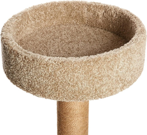 Cat Tree Indoor Climbing Activity Tower with Scratching Posts, Large, 17.7" x 45.9", Beige